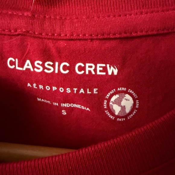 NWT Aeropostale Bright Red Sequin Short Sleeve Tee Glam Classic Fashion - Picture 3 of 5